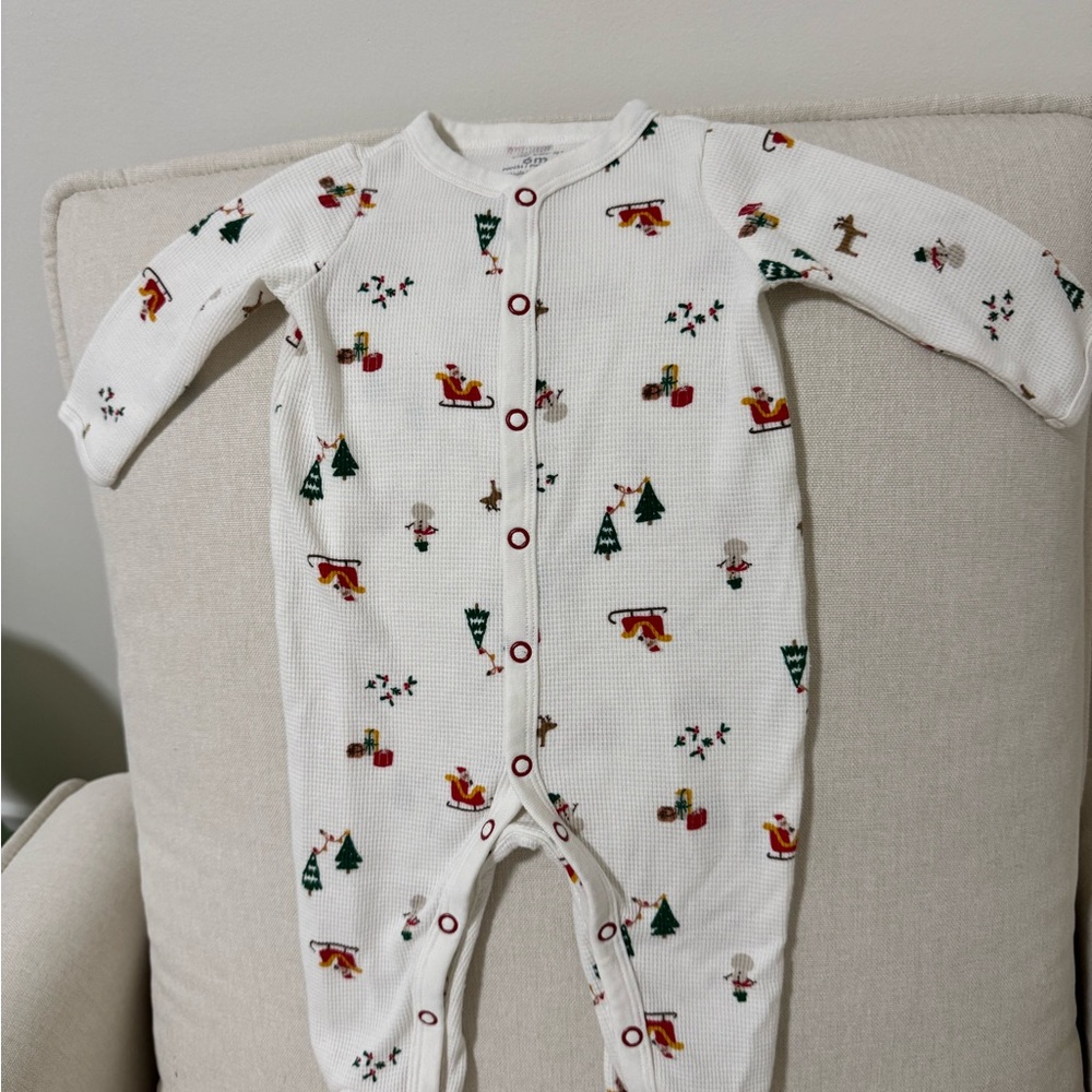 Carter's White Festive Print Footie